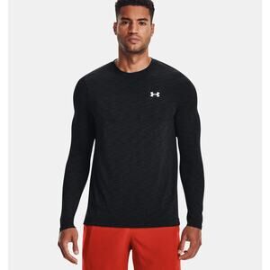 NWT Under Armour Men's UA Seamless Long Sleeve Tee in Black sz XL